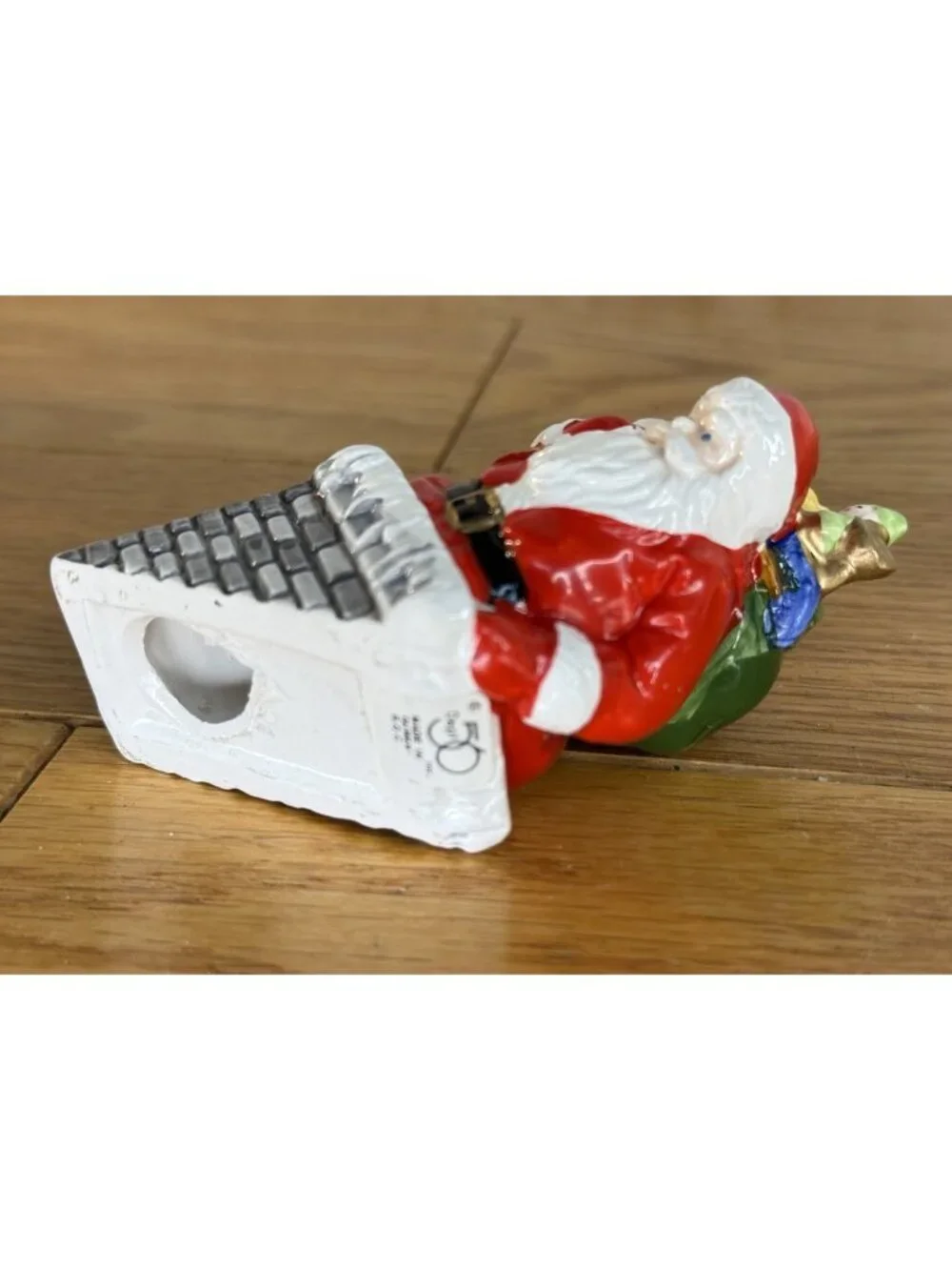 Dept 56 Down The Chimney He Goes Santa Claus Figurine Snow Village 5158-6